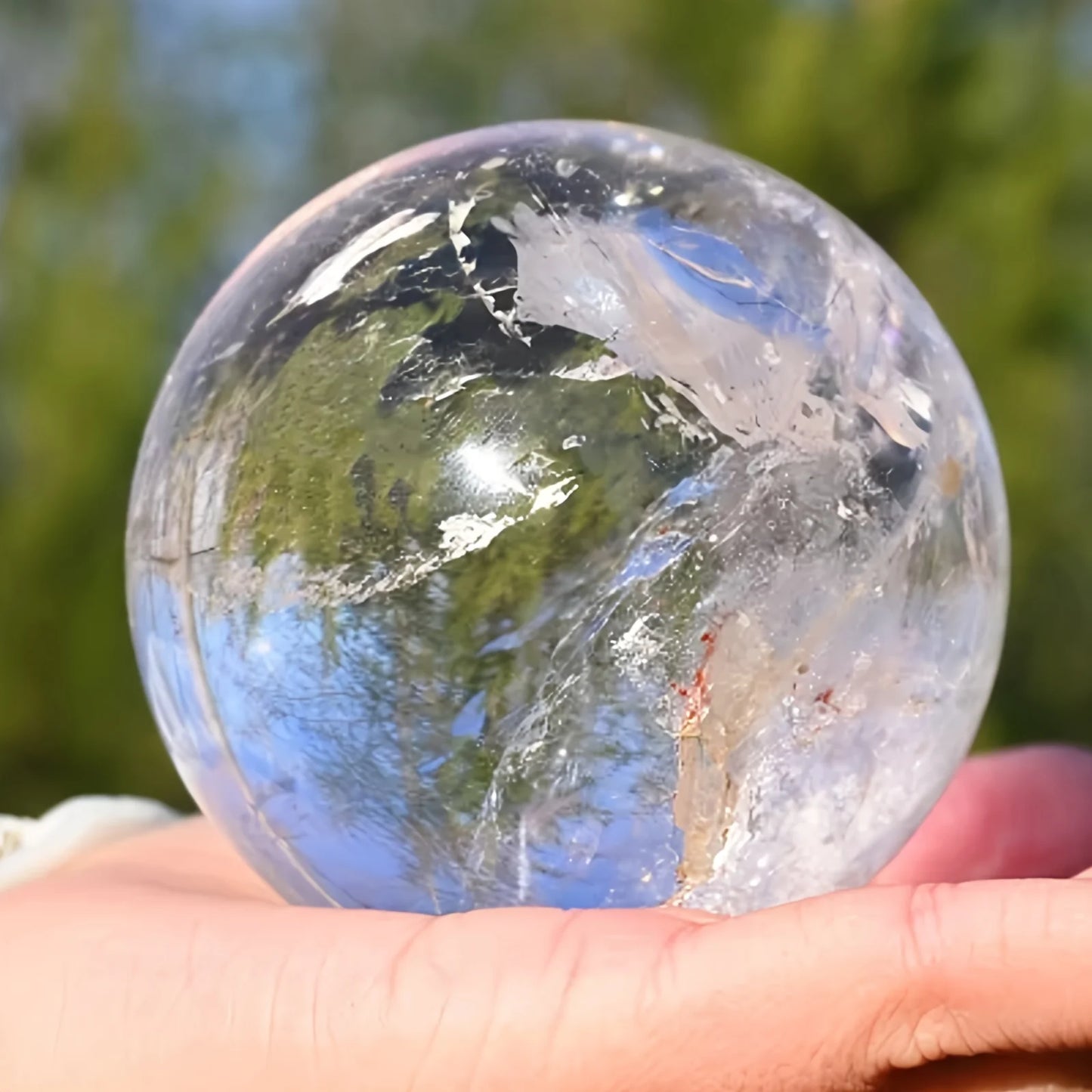 1pc Large Elegant Clear Quartz Crystal Sphere For Home Decor