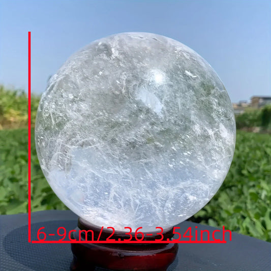 1pc Large Elegant Clear Quartz Crystal Sphere For Home Decor