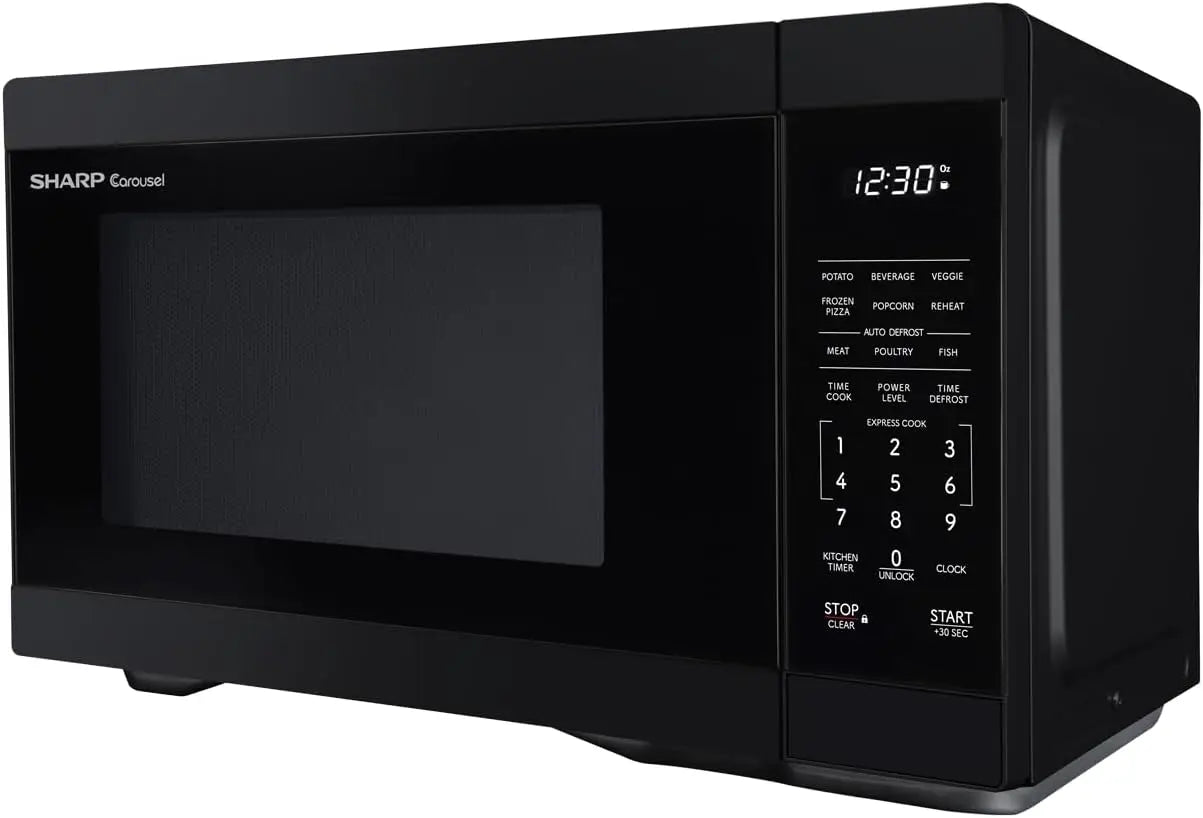 Compact Countertop Microwave Oven With Removable Turntable