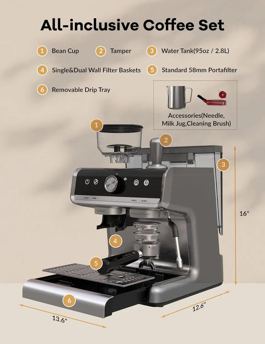 20 Bar Espresso Coffee Machine For Coffee Lover