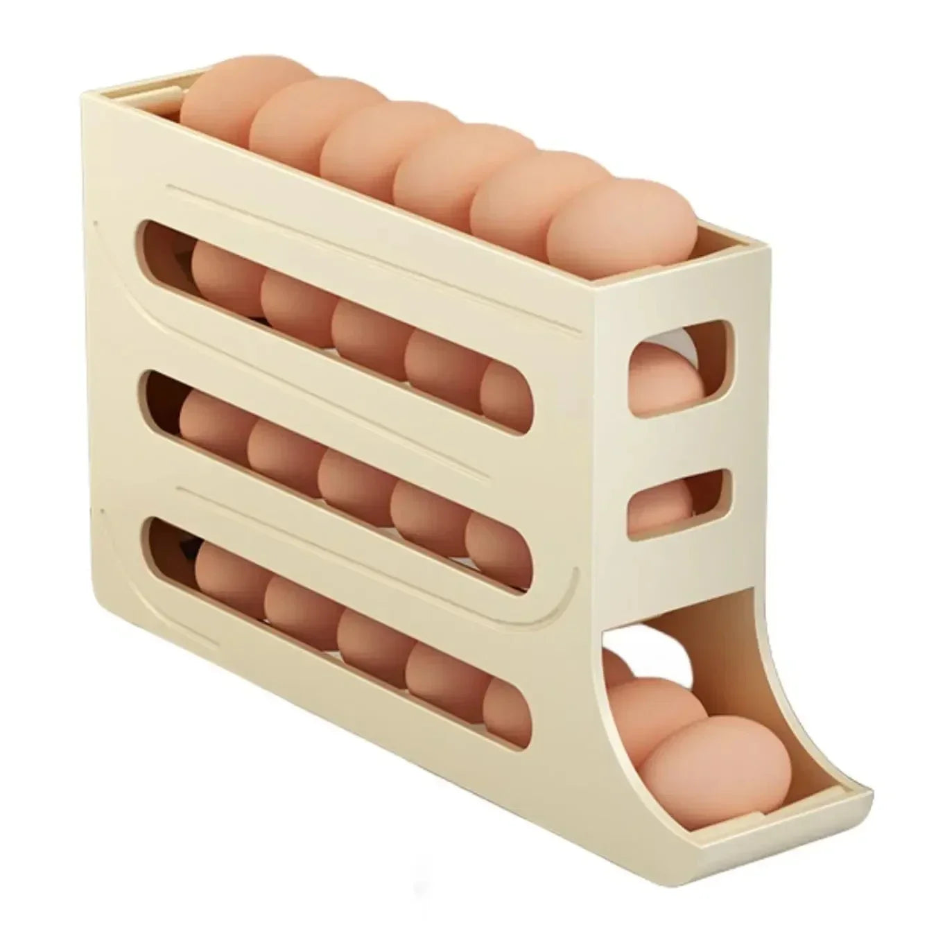 Egg Storage Box Creative Automatic Dispenser For Refrigerator