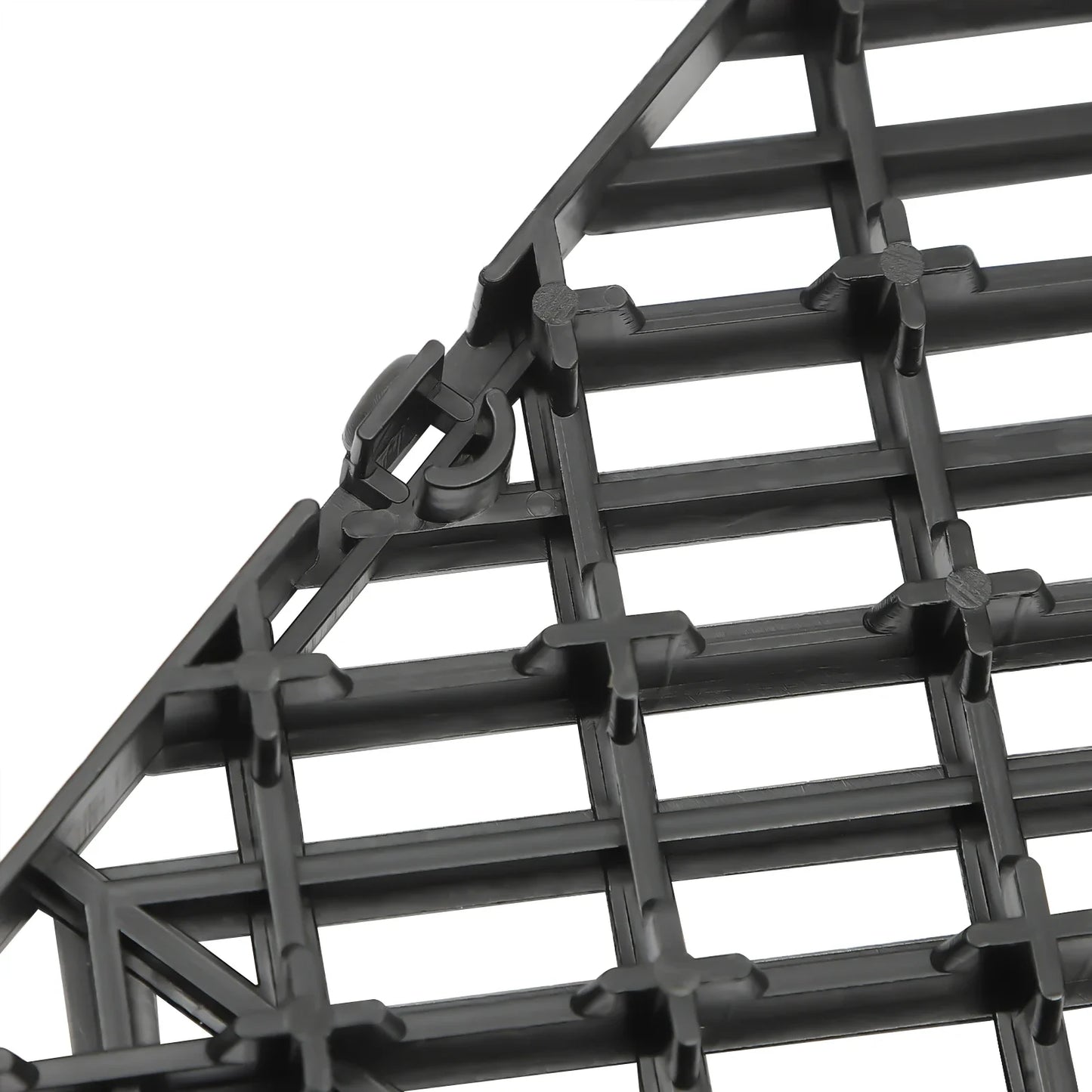 Black Interlocking Patio Floor Tiles Outdoor Use
