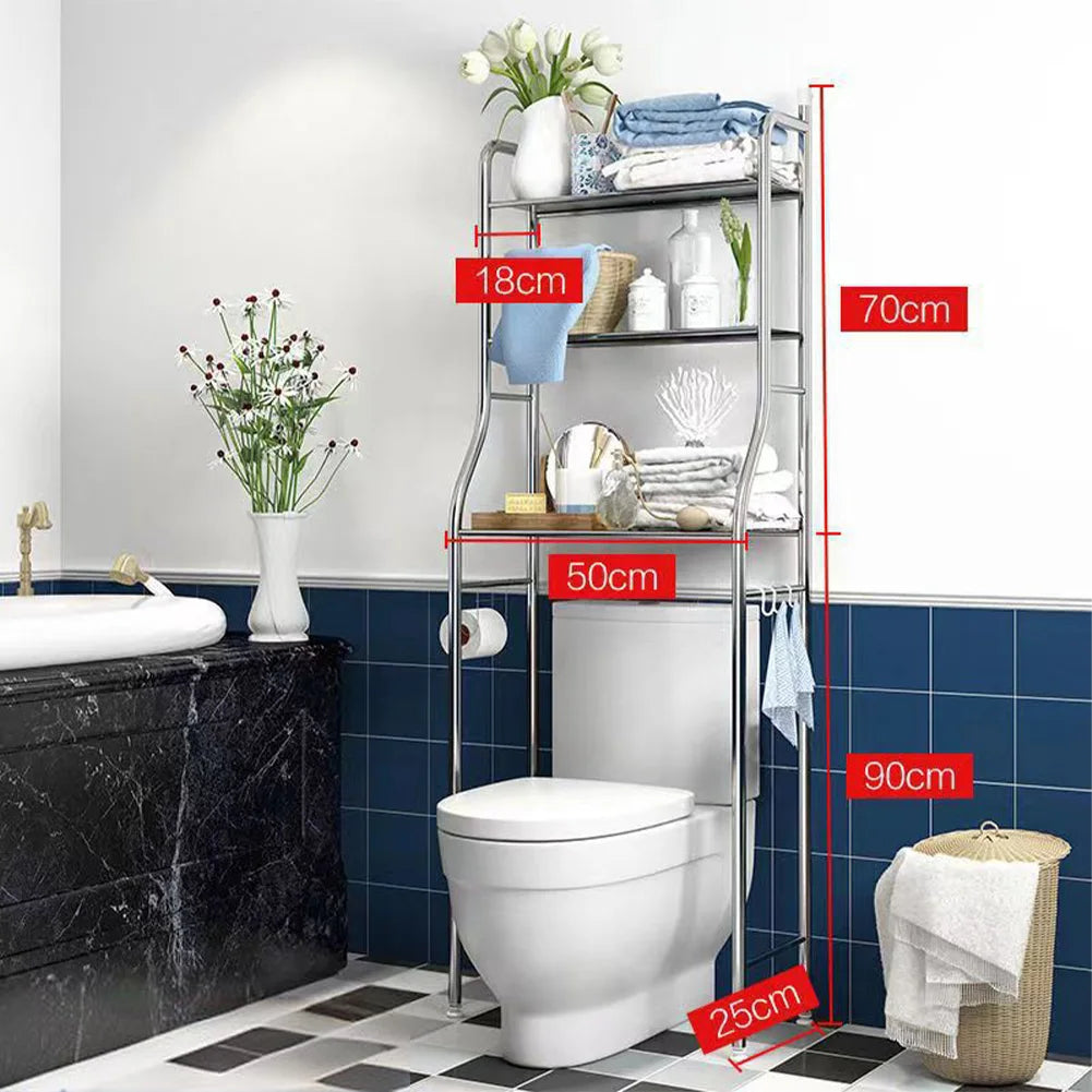 Over The Toilet Storage For Organizing And Removable Towel Hooks