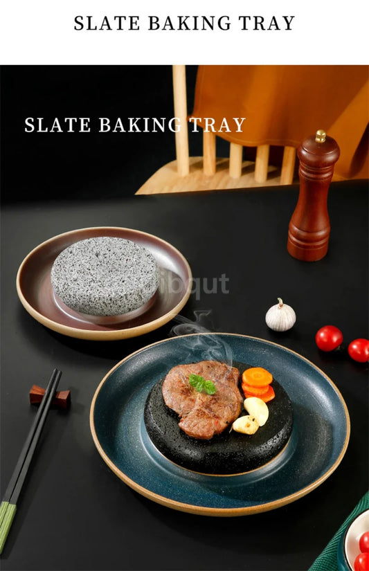 Creative Ceramic Dining Steak Plate Stone Tableware