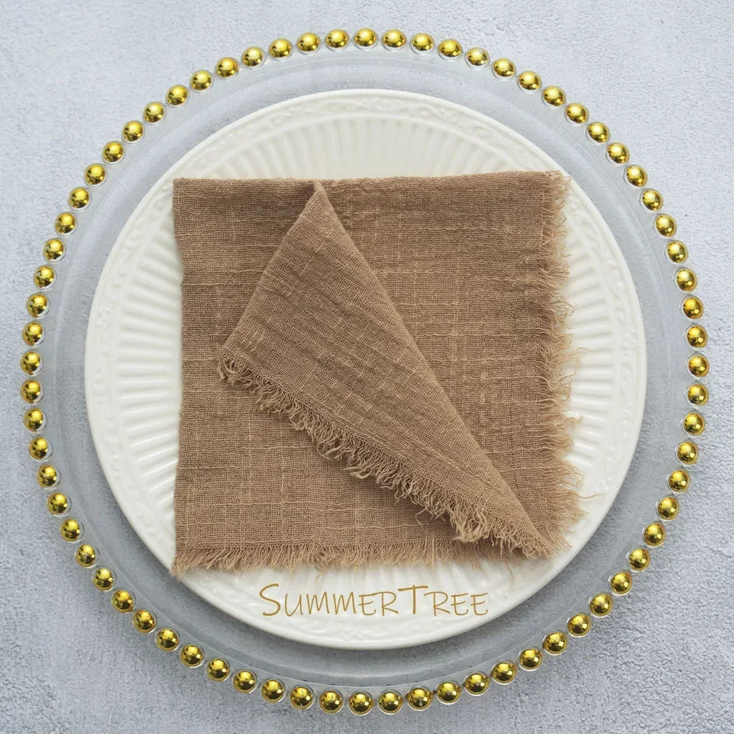 24 Pack Cotton Gauze Napkins For Wedding