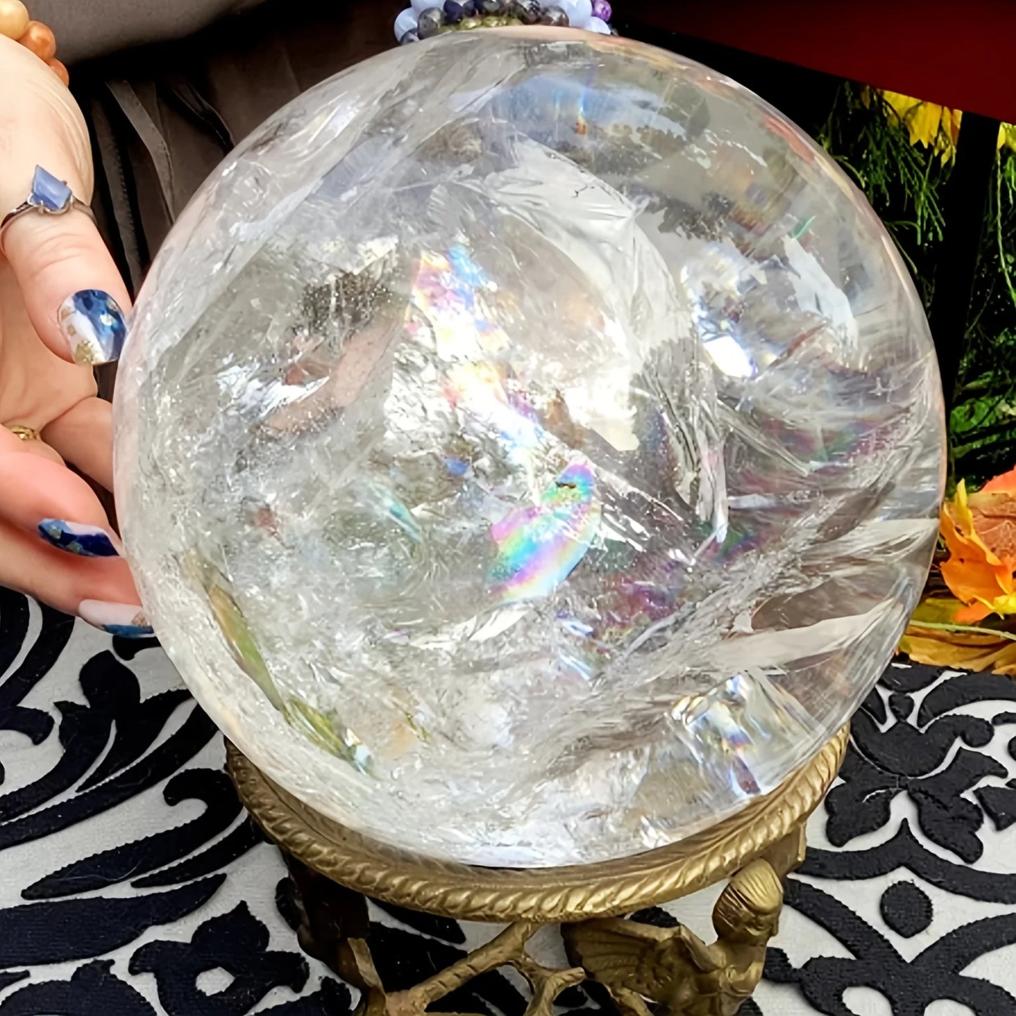 1pc  Large Elegant Clear Quartz Crystal Sphere For Home Decor