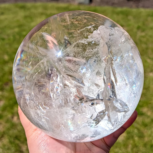 1pc  Large Elegant Clear Quartz Crystal Sphere For Home Decor