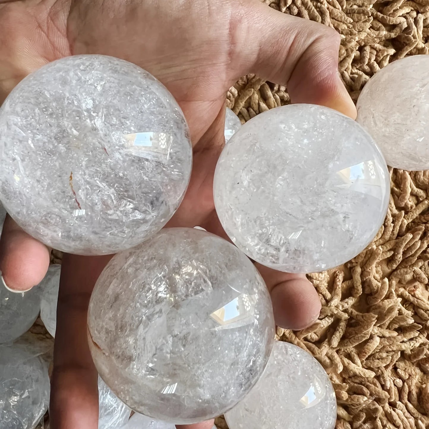 1pc  Large Elegant Clear Quartz Crystal Sphere For Home Decor