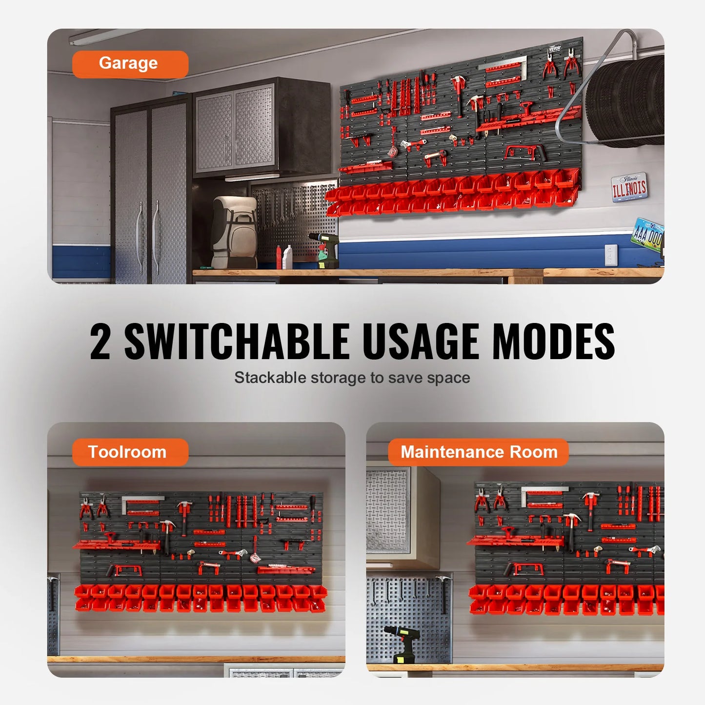 Wall Mounted  Storage Bin For Parts Organizer