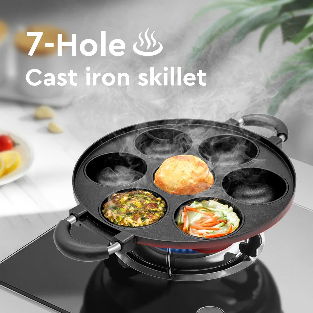 Cast iron Non-Stick Cooking Skillet For Breakfast