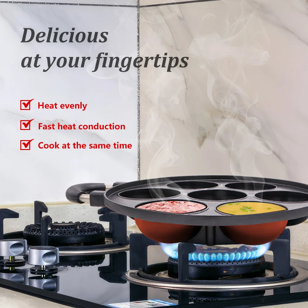 Cast iron Non-Stick Cooking Skillet For Breakfast