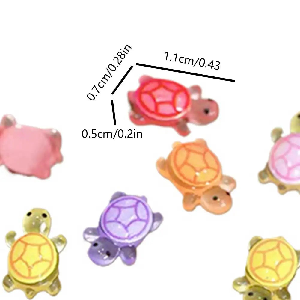 100Pcs Mini Resin Turtles Night Glow Turtle Figurines