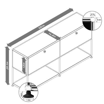 Modern Storage Cabinet Versatile Free-Standing Organizer For Bedroom