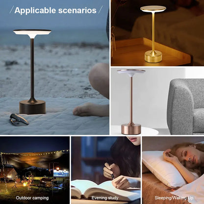 LED Table Lamp Touch Sensor Portable Bedroom Reading Lamp