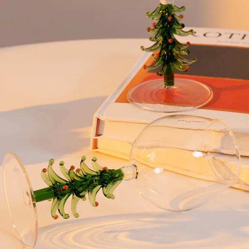 Christmas Decoration Wine Glass For Family Gift