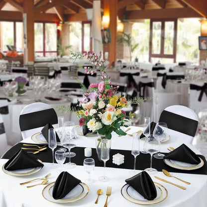 100 Pack Satin Napkins Square Dinner Napkins