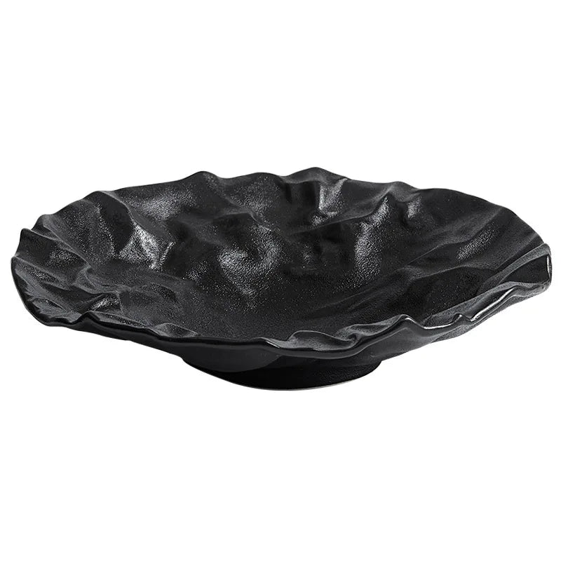 Folding Deep Plate Dishes Ceramic High-Grade Tableware