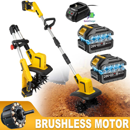 Mini Electric Tiller With Battery For Outdoor Use