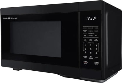 Compact Countertop Microwave Oven With Removable Turntable