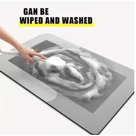 Super Absorbent Non-Slip Bathroom Floor Mat Quick Dry