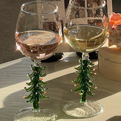 Christmas Decoration Wine Glass For Family Gift