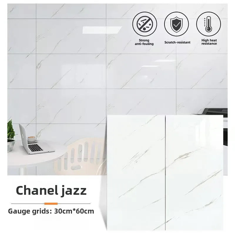 Self Adhesive Marble Stickers PVC Tiles Kitchen Bathroom