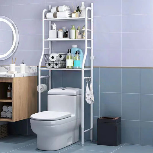 Over The Toilet Storage For Organizing And Removable Towel Hooks