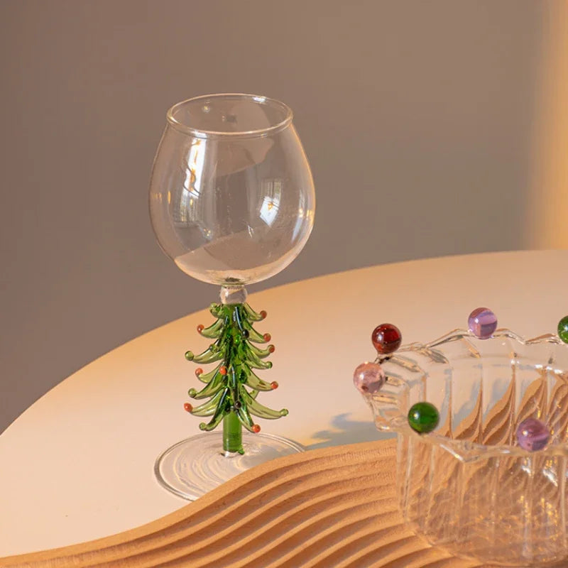 Christmas Decoration Wine Glass For Family Gift