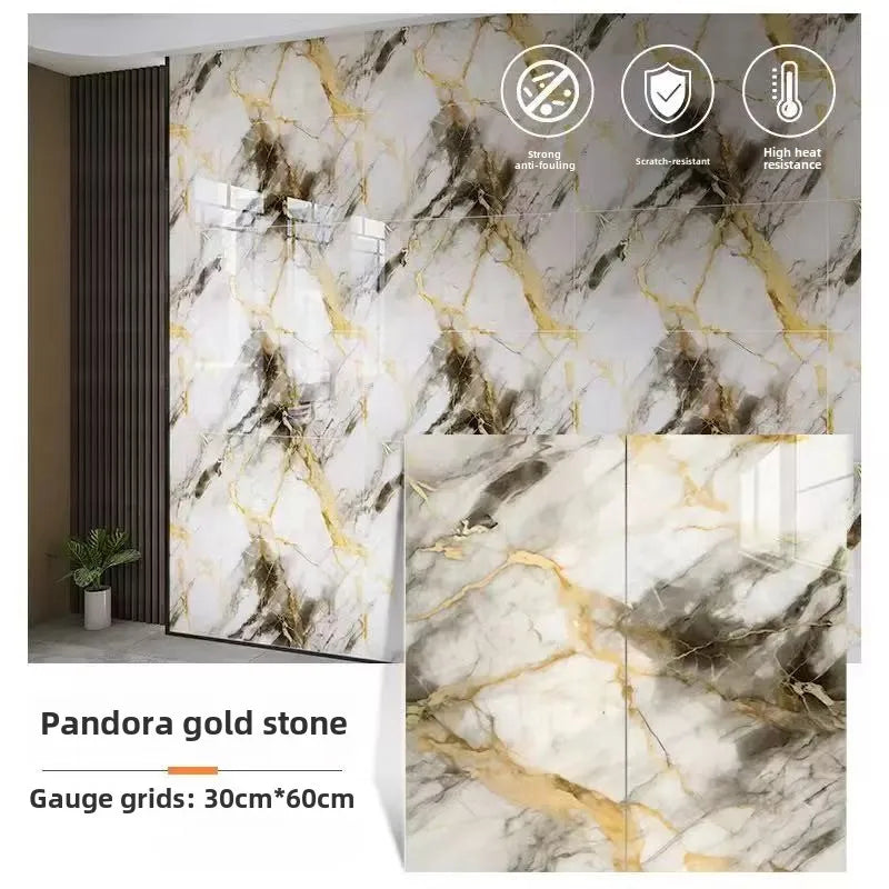 Self Adhesive Marble Stickers PVC Tiles Kitchen Bathroom
