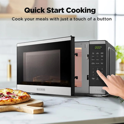 Countertop Microwave Oven Auto Child Lock 10 Power Levels