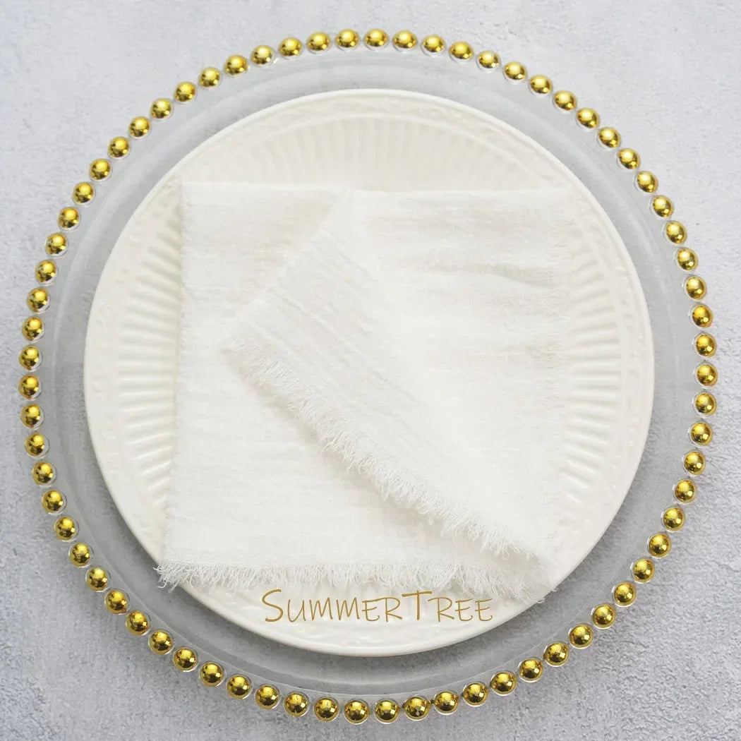 24 Pack Cotton Gauze Napkins For Wedding