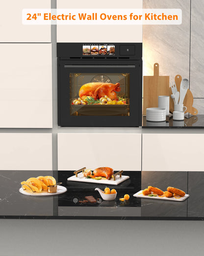 Built-in Electric Wall Oven Display 8 Cooking Modes