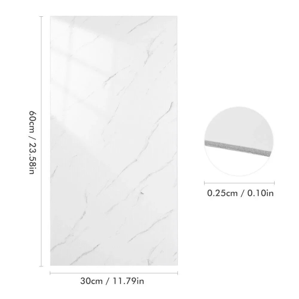 Self Adhesive Marble Stickers PVC Tiles Kitchen Bathroom