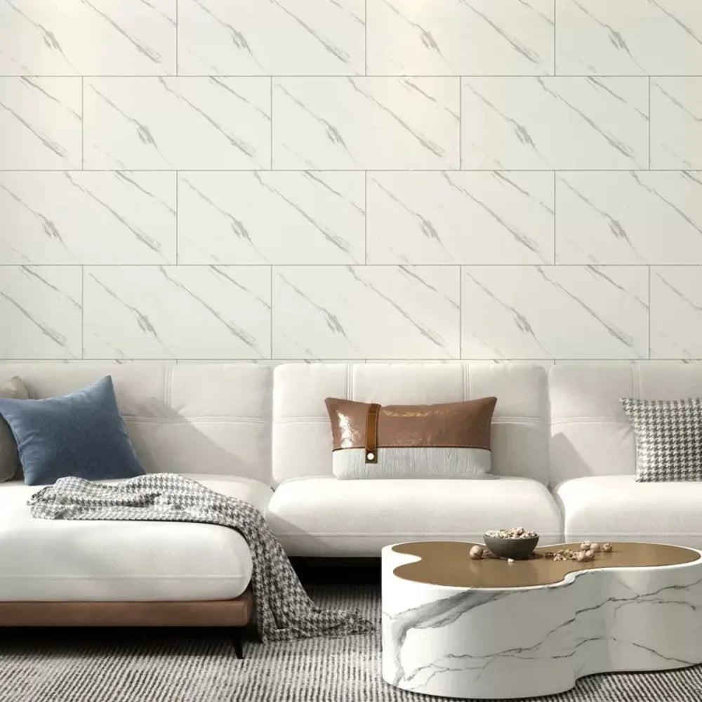 Self Adhesive Marble Stickers PVC Tiles Kitchen Bathroom