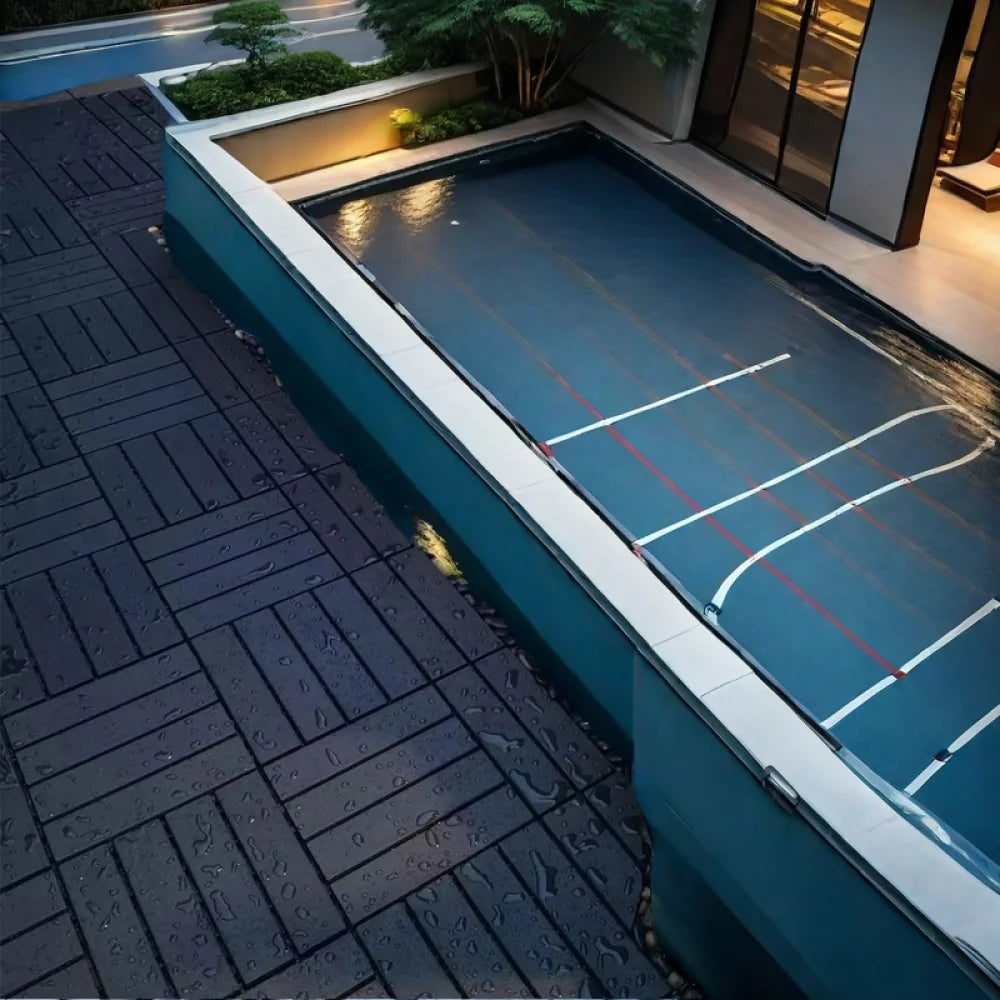 12"x12" Square Interlocking Deck Tiles Backyard Use