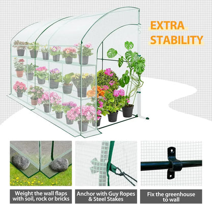 Bestselling Portable Lean-To  Greenhouse  Roll-Up  Zipper Doors