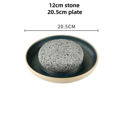 Creative Ceramic Dining Steak Plate Stone Tableware