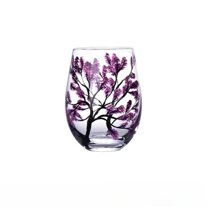 Crystal Glass Painted Creative Four Seasons Wine Goblets