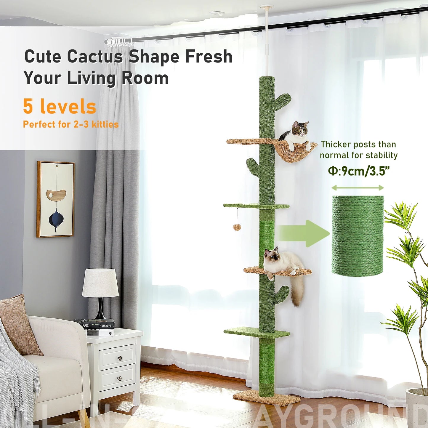 Cat Tree Cactus Tower Indoor Scratching Post