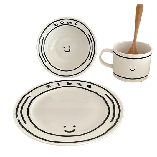 Ceramic Hand Painted Tableware Set For Breakfast & Meals