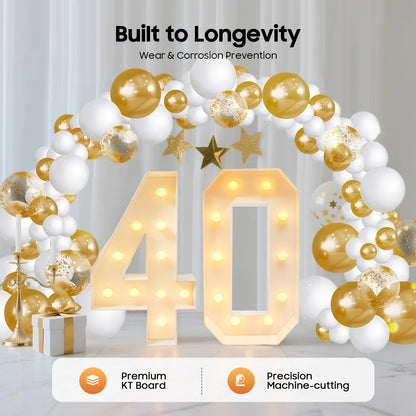 30/40/50/60 Giant Number Led Light 100cm DIY For Holiday Event