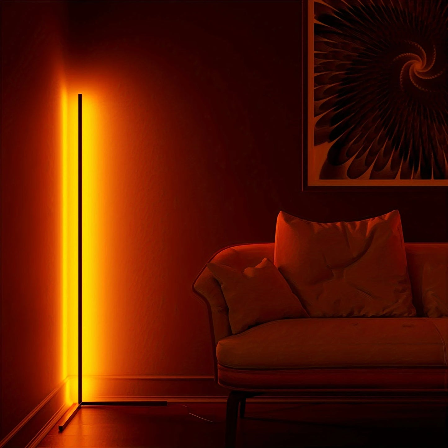 Corner Floor Lamp LED, For Livingroom Bedroom