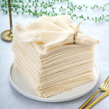 24 Pack Cotton Gauze Napkins For Wedding