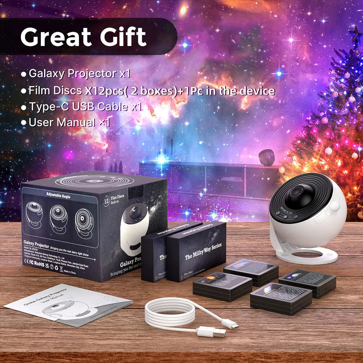Galaxy Ultra Star HD Image Area LED Projector