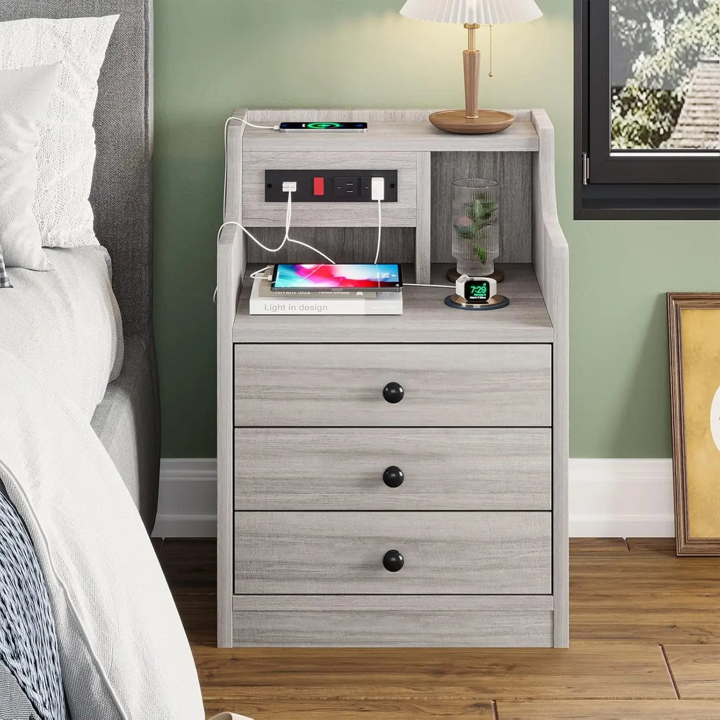 Nightstand With Charging Station For Your Bedroom