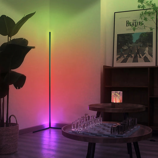 Corner Floor Lamp LED, For Livingroom Bedroom