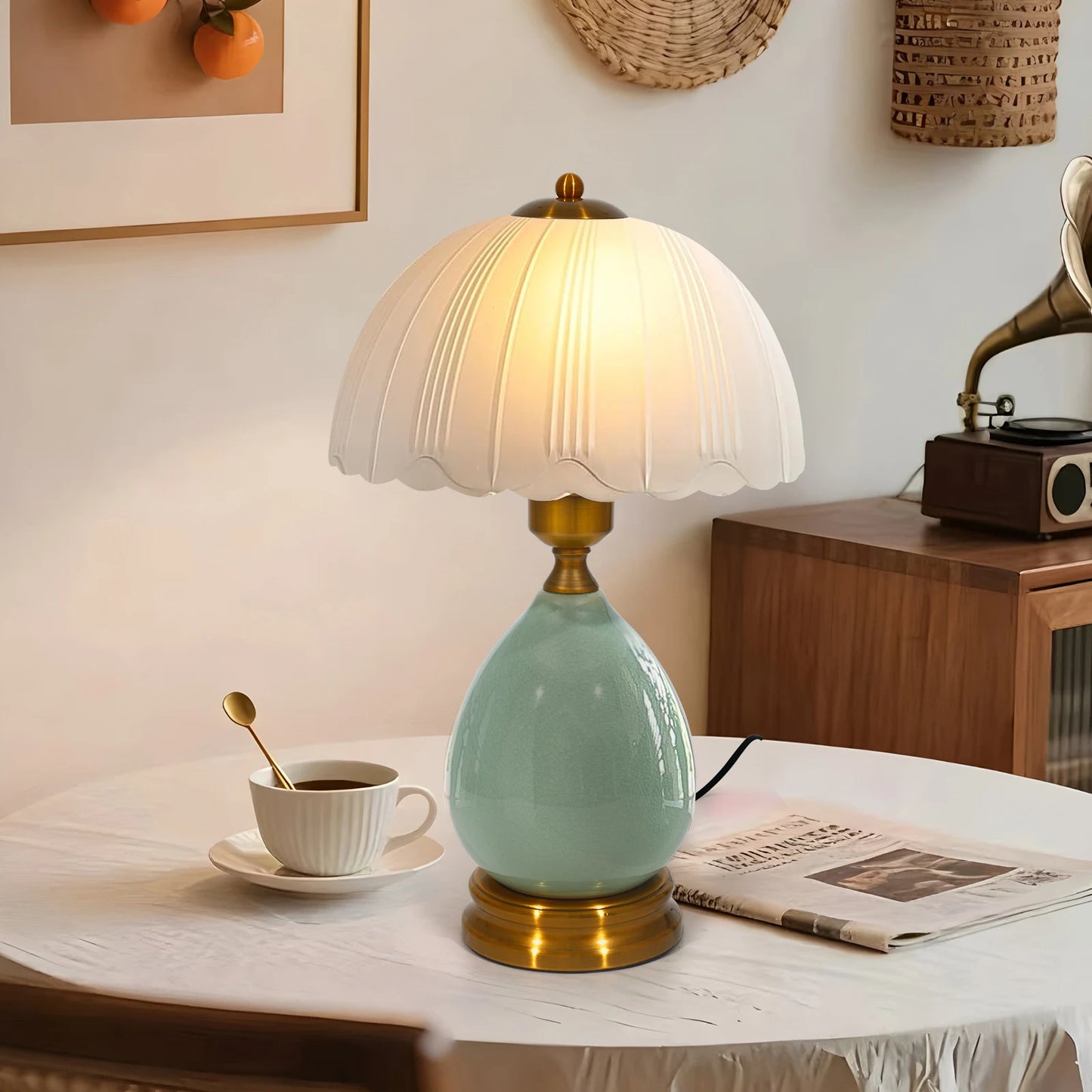 Vintage Ceramic Table Lamp Traditional Modern Living