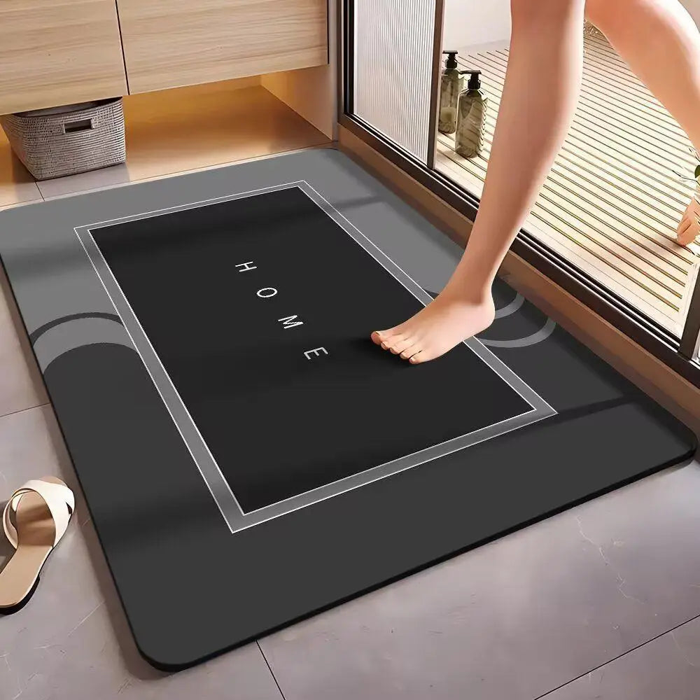 Super Absorbent Non-Slip Bathroom Floor Mat Quick Dry