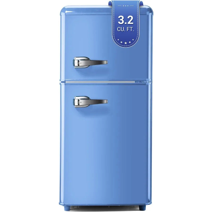 Small Refrigerator With Freezer Retro Adjustable Thermostat