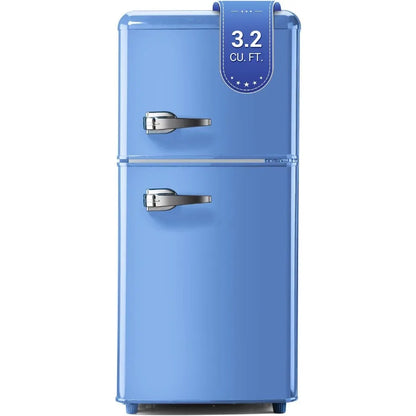 Small Refrigerator With Freezer Retro Adjustable Thermostat